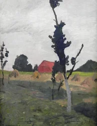 Worpsweder landschap met rood huis